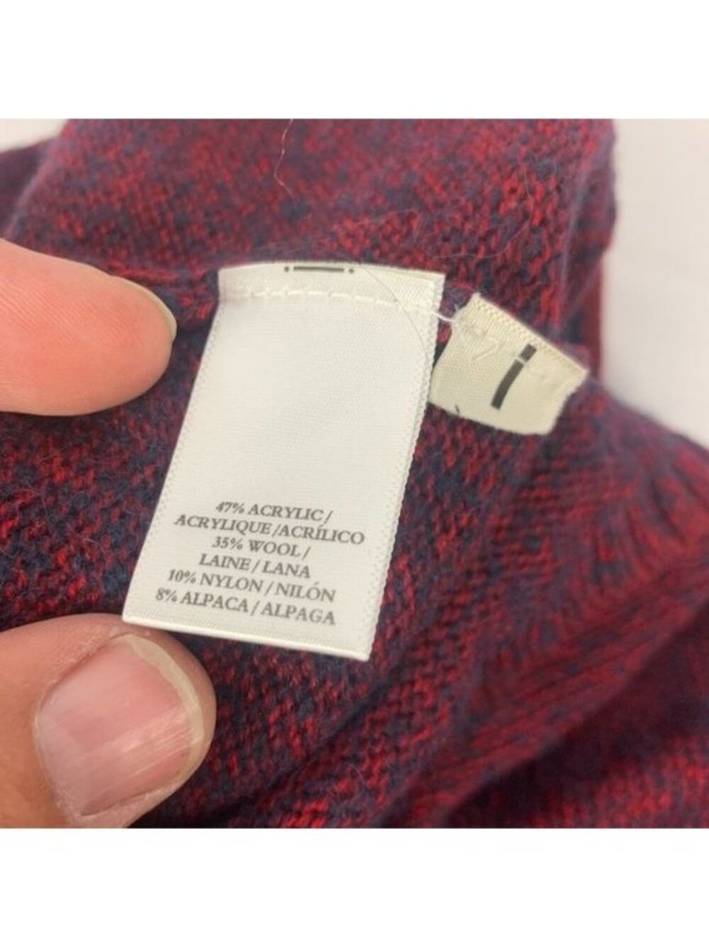 Ann Taylor Red & Navy Open Front Cardigan With Pockets Womens Size Small - Picture 6 of 11